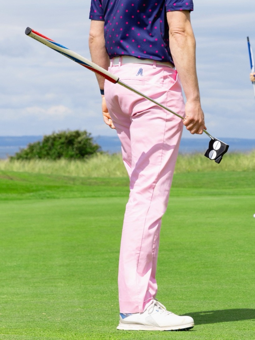 Royal & Awesome Pink Golf Pants Men’s 36x32 Stretch Cotton Chino Trousers